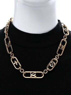Louis Vuitton “My LV” Monogram Chain Link Necklace